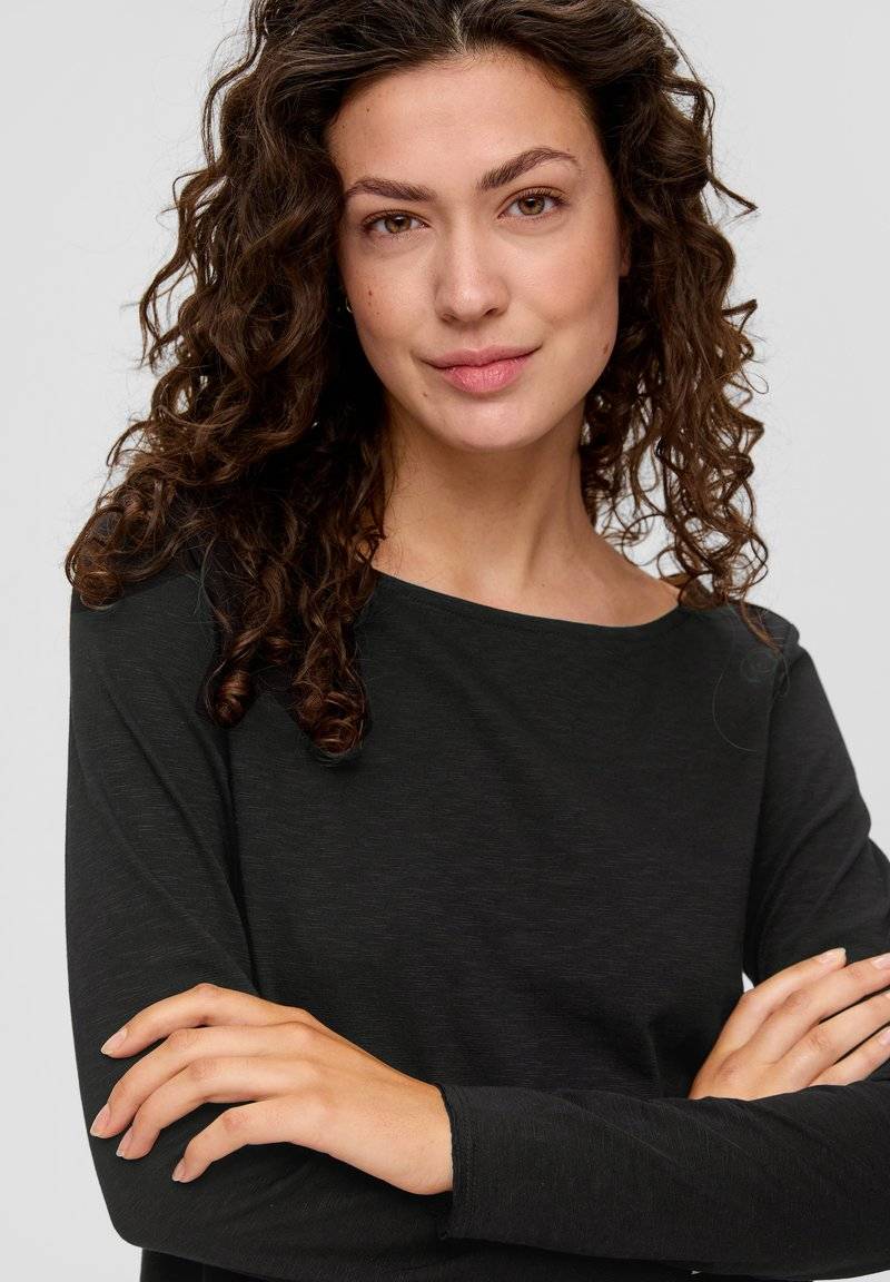 s.Oliver s.Oliver MIT U-BOOT-AUSSCHNITT - Long sleeved top - schwarz Limitierter Zeitrabatt