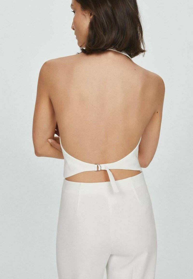 Mango Mango IGUANA - Waistcoat - white Fabrikpreis