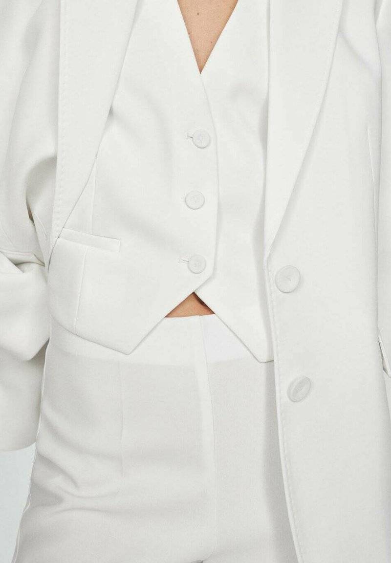 Mango Mango IGUANA - Waistcoat - white Fabrikpreis