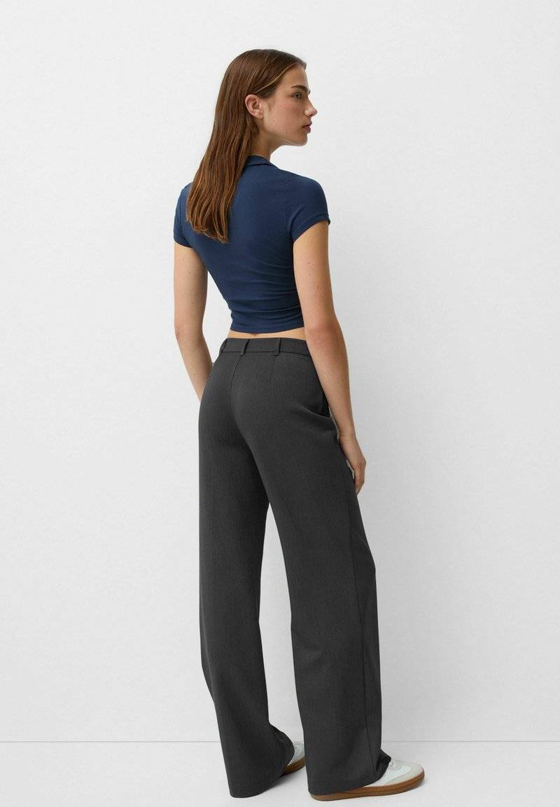 Bershka Bershka Trousers - mottled grey Rabatt