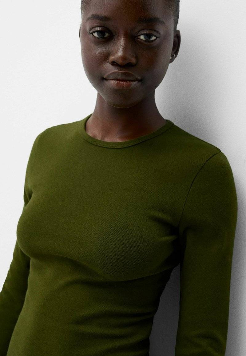 Bershka Bershka LONG SLEEVE - Long sleeved top - green Online Shopping