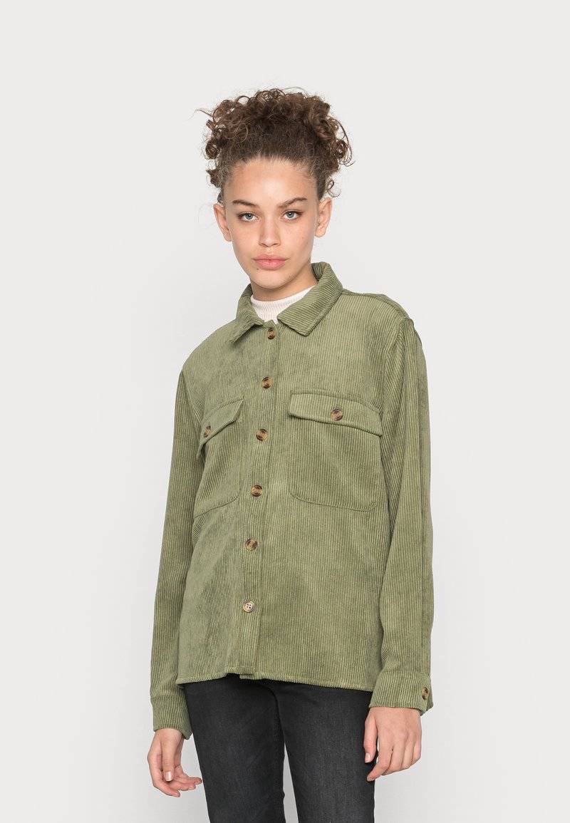 Pieces Pieces PCEFFI - Button-down blouse - olivine Black Friday