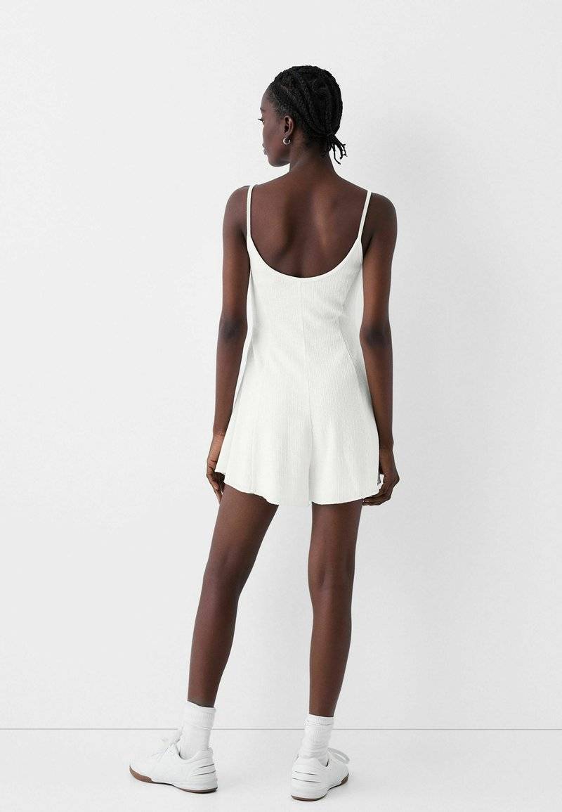 Bershka Bershka PRINTED - PLAYSUIT - Jumpsuit - white Osterangebot
