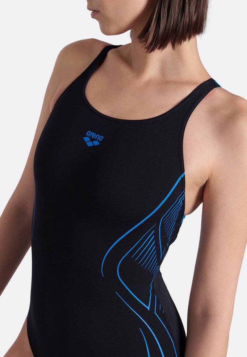 Arena Arena REFLECTING - Swimsuit - black blue river Neuheiten