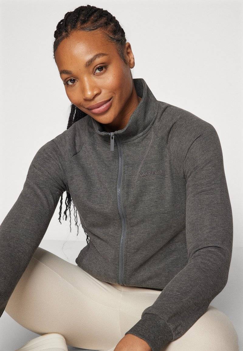 ONLY Play ONLY Play ONPMELINA ZIP - Zip-up sweatshirt - dark grey melange Osterangebot