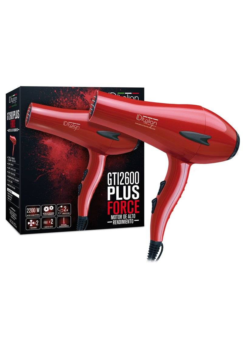 Italian Design Italian Design ELECTRICAL ITEMS GTI 2600 DRYER FORCE PLUS - Hair Styling Tool - red Letzte 2 Tage