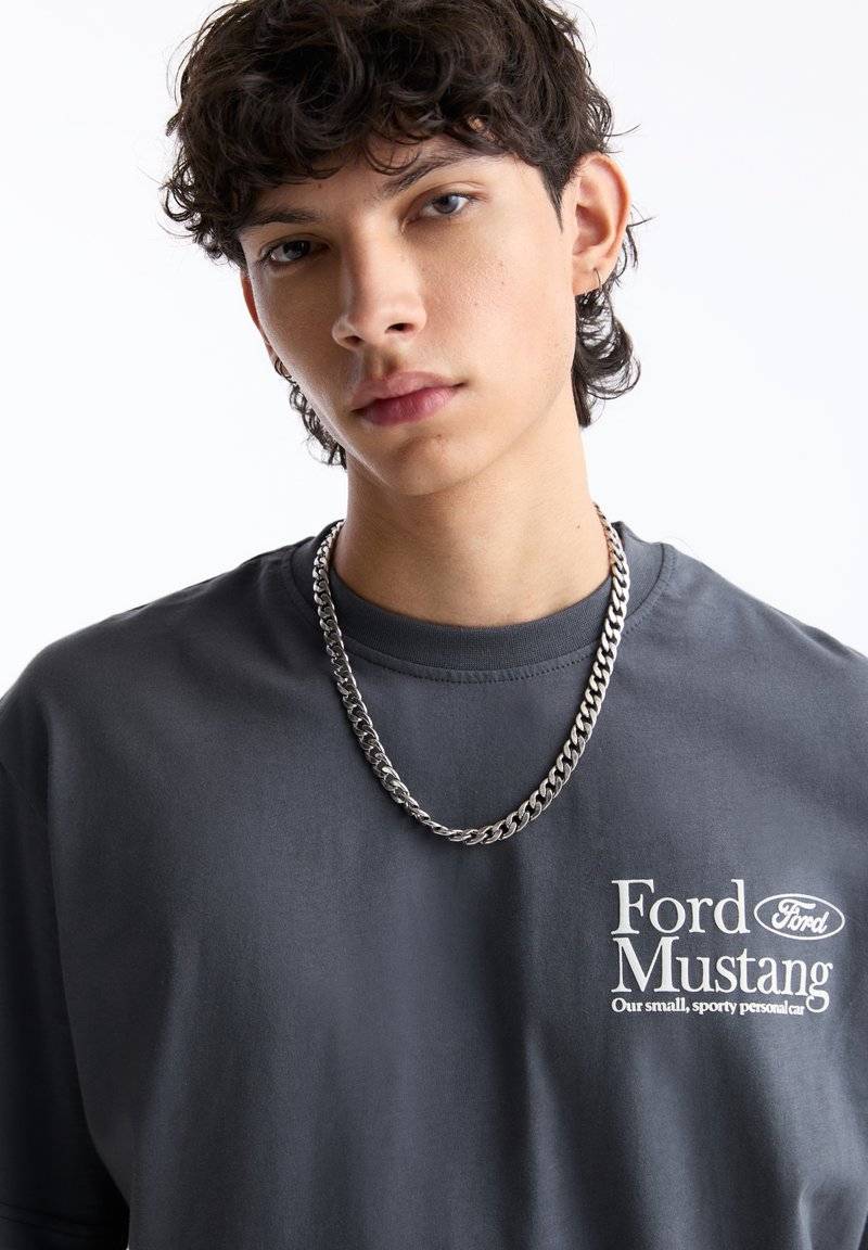PULL&BEAR PULL&BEAR FORD SHORT SLEEVE - Print T-shirt - grey Discount Store für neue Produkte