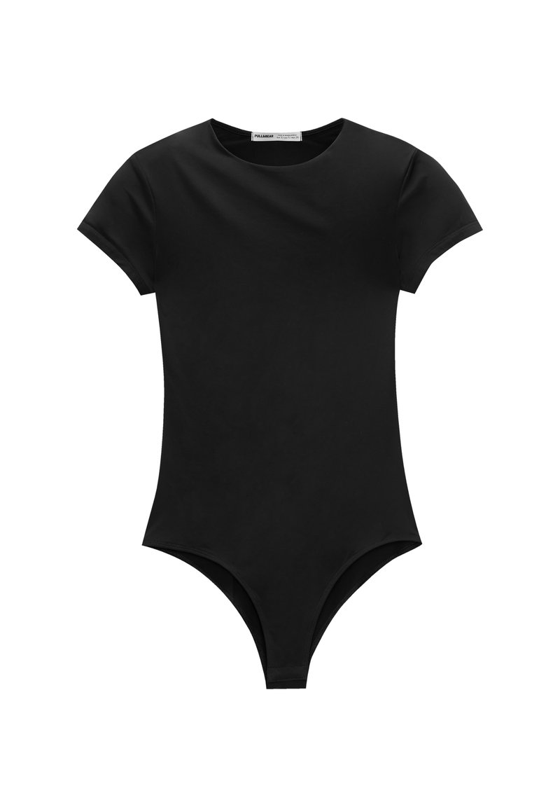 PULL&BEAR PULL&BEAR FITTED SHORT SLEEVE - Basic T-shirt - black Riesige Rabatte