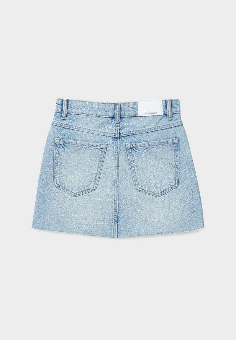 Stradivarius Stradivarius A-line skirt - light blue denim Fabrikladen