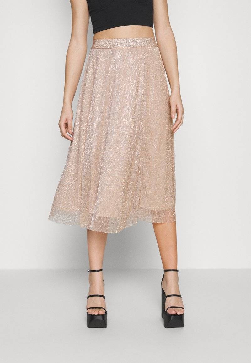 ONLY ONLY ONLTINGA SHINE SKIRT - A-line skirt - beige Black Friday Preise