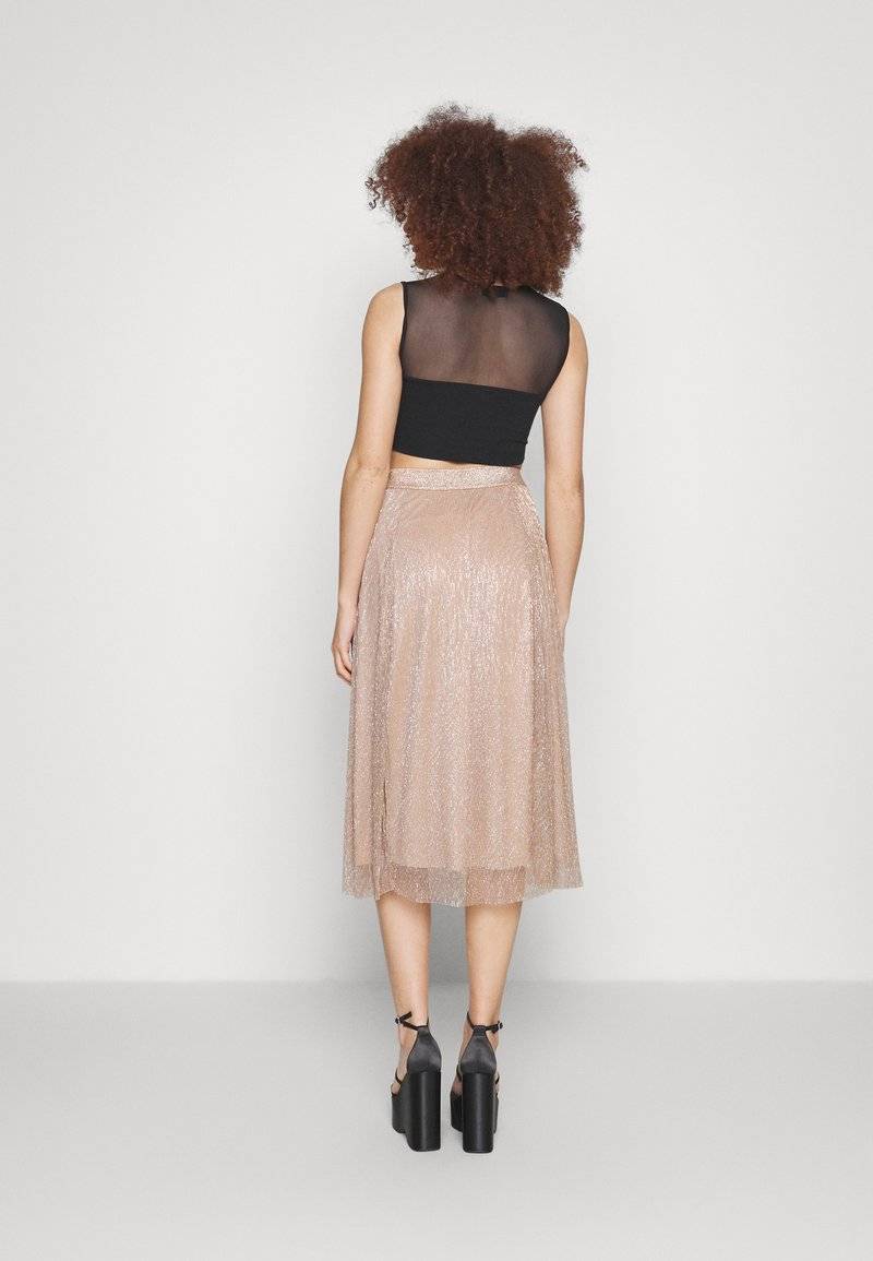 ONLY ONLY ONLTINGA SHINE SKIRT - A-line skirt - beige Black Friday Preise