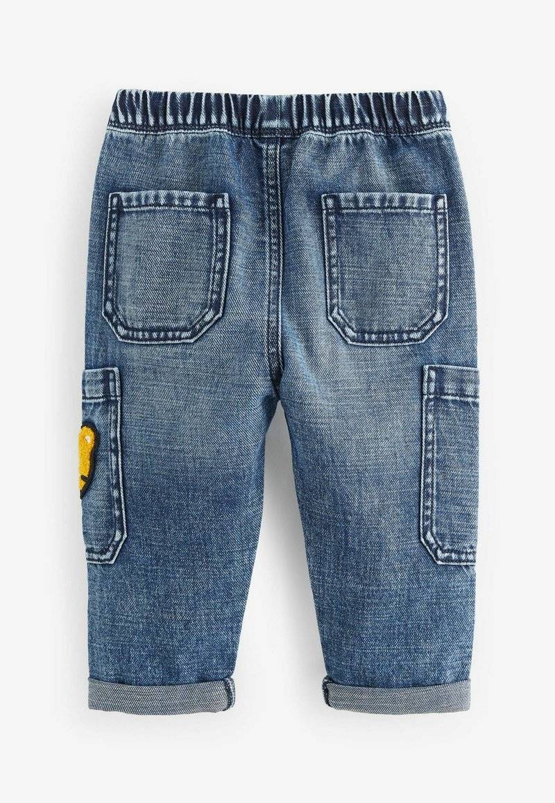 Next Next UTILITY - Relaxed fit jeans - mid blue denim with tiger Outlet