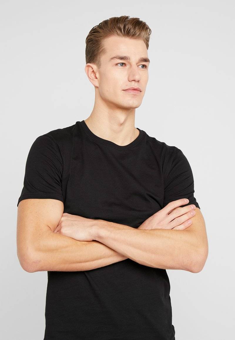 Pier One Pier One 5 PACK - Basic T-shirt - black Verkauf