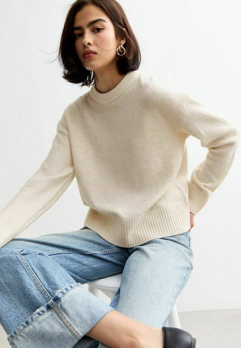 New Look New Look CREW NECK - Jumper - off white Blitzverkäufe