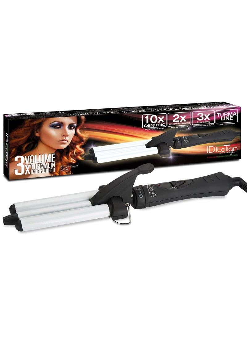 Italian Design Italian Design HAIR CURLER TOURMALINE 3X - Hair Styling Tool - black Vierteljährliche Förderung
