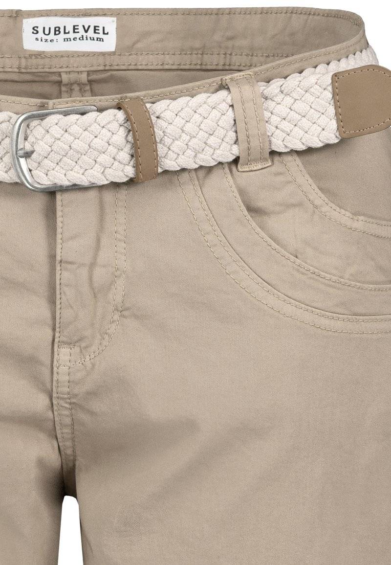Sublevel Sublevel BERMUDA MIT GÜRTEL - Denim shorts - beige Angebote