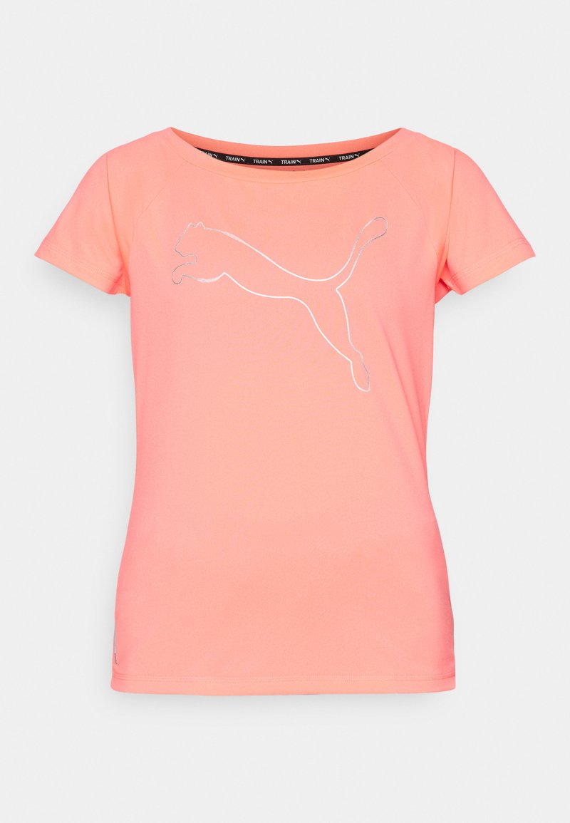 Puma Puma TRAIN FAVORITE CAT TEE - Sports T-shirt - sunset glow Cyber Monday