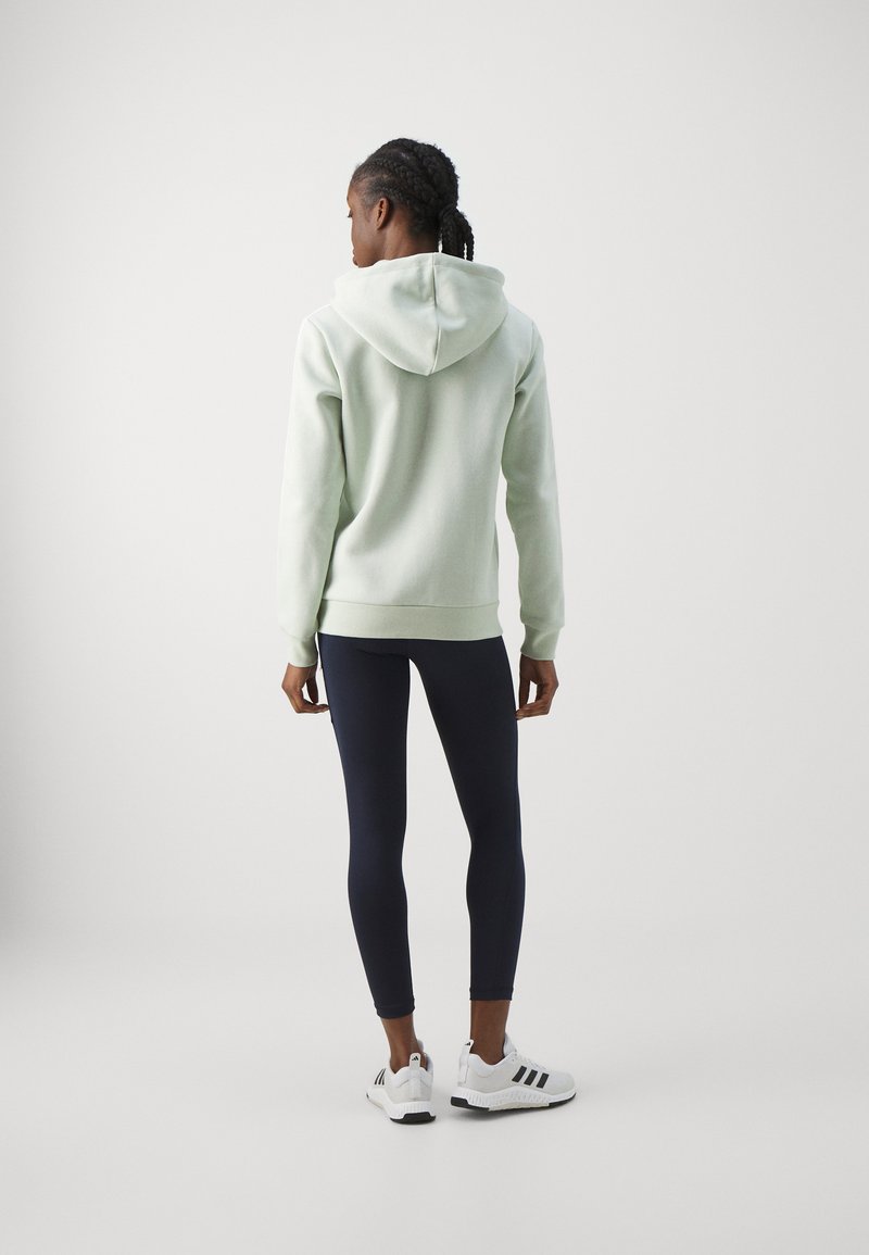 adidas Sportswear adidas Sportswear ESSENTIALS 3 STRIPES FULL ZIP HOODIE - Zip-up sweatshirt - linen green Valentinstagsangebot