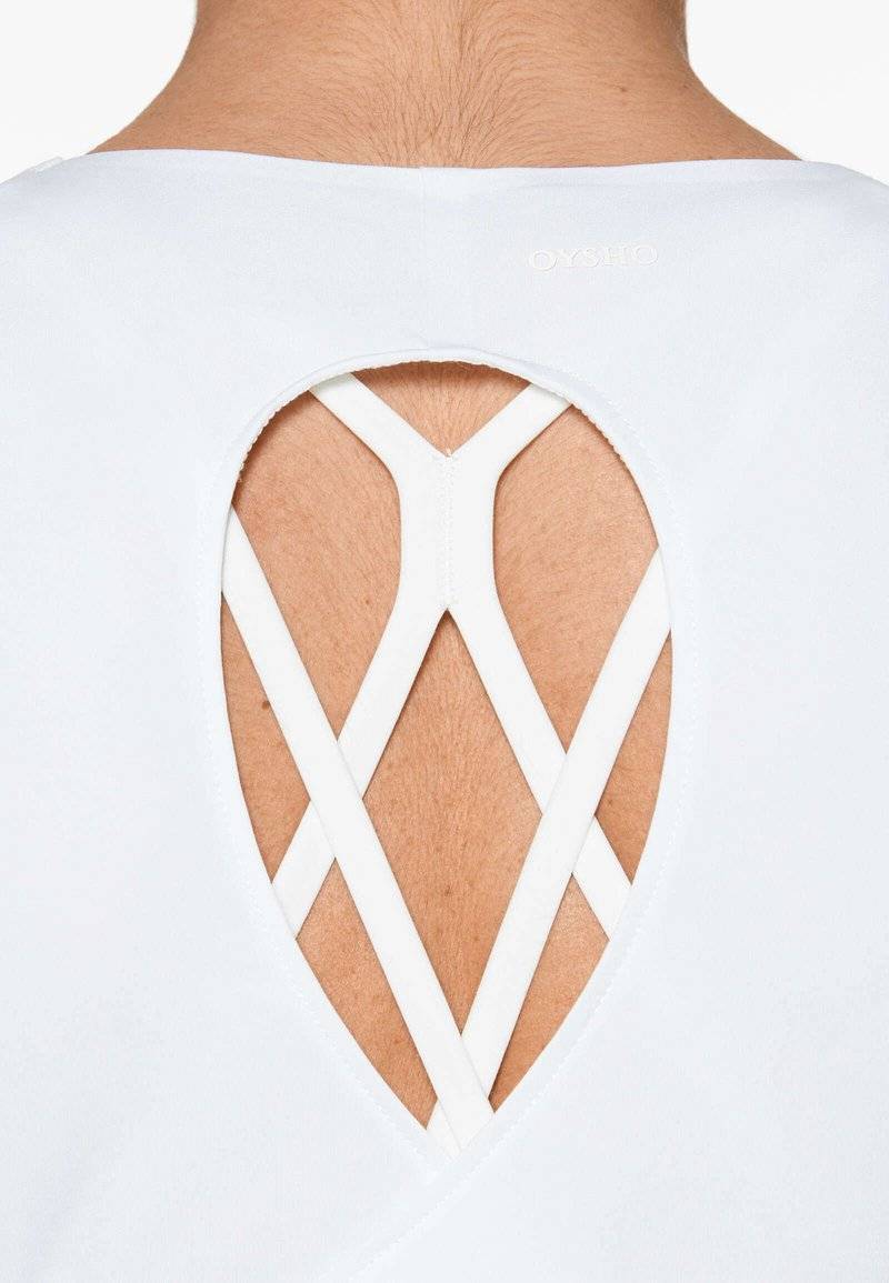OYSHO OYSHO COMFORTLUX CROSS BACK - Top - white Exklusive Angebote
