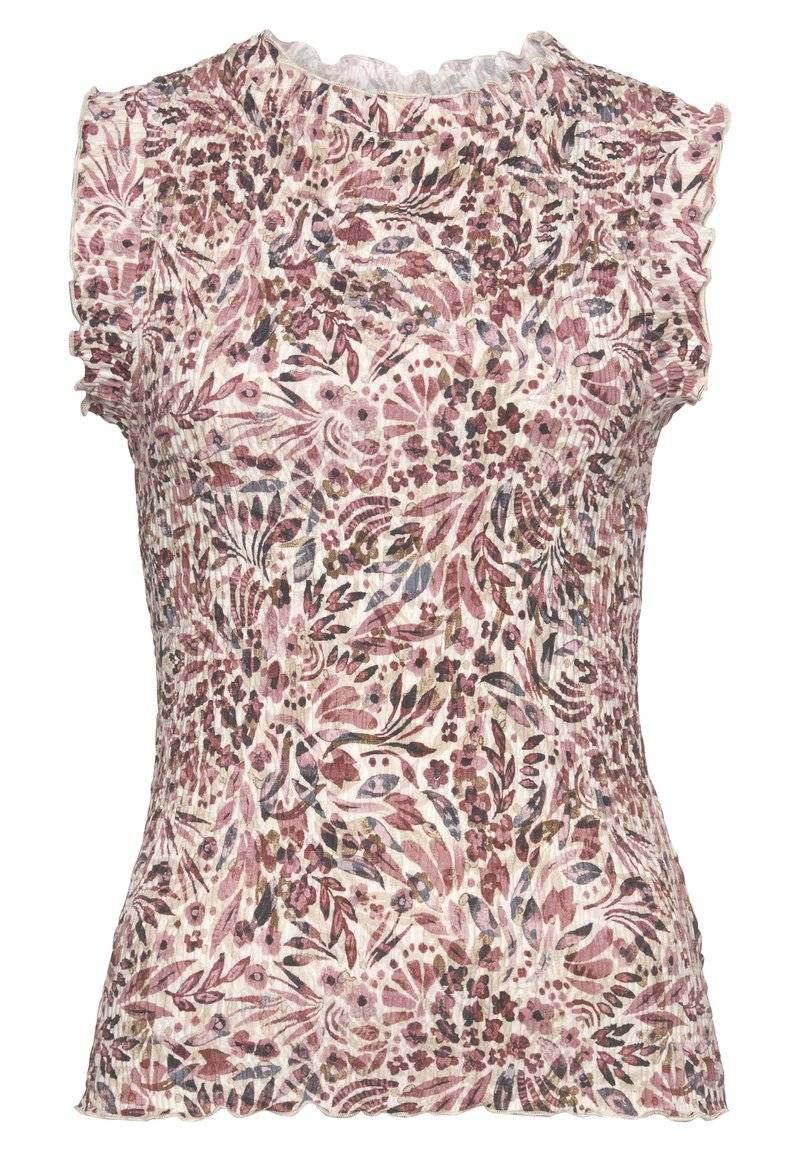 Vivance Vivance Top - creme mauve bedruckt Kostenloser Versand international