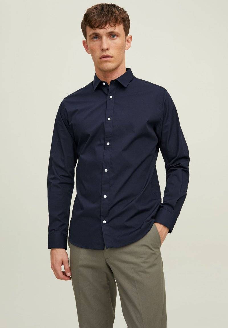 Jack & Jones Jack & Jones JJJOE SHIRT PLAIN - Formal shirt - navy blazer Black Friday Preise