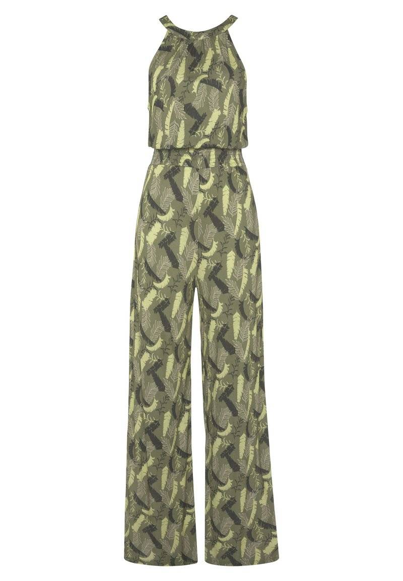 s.Oliver s.Oliver OVERALL - Jumpsuit - grün bedruckt 50% Rabatt für begrenzte Zeit