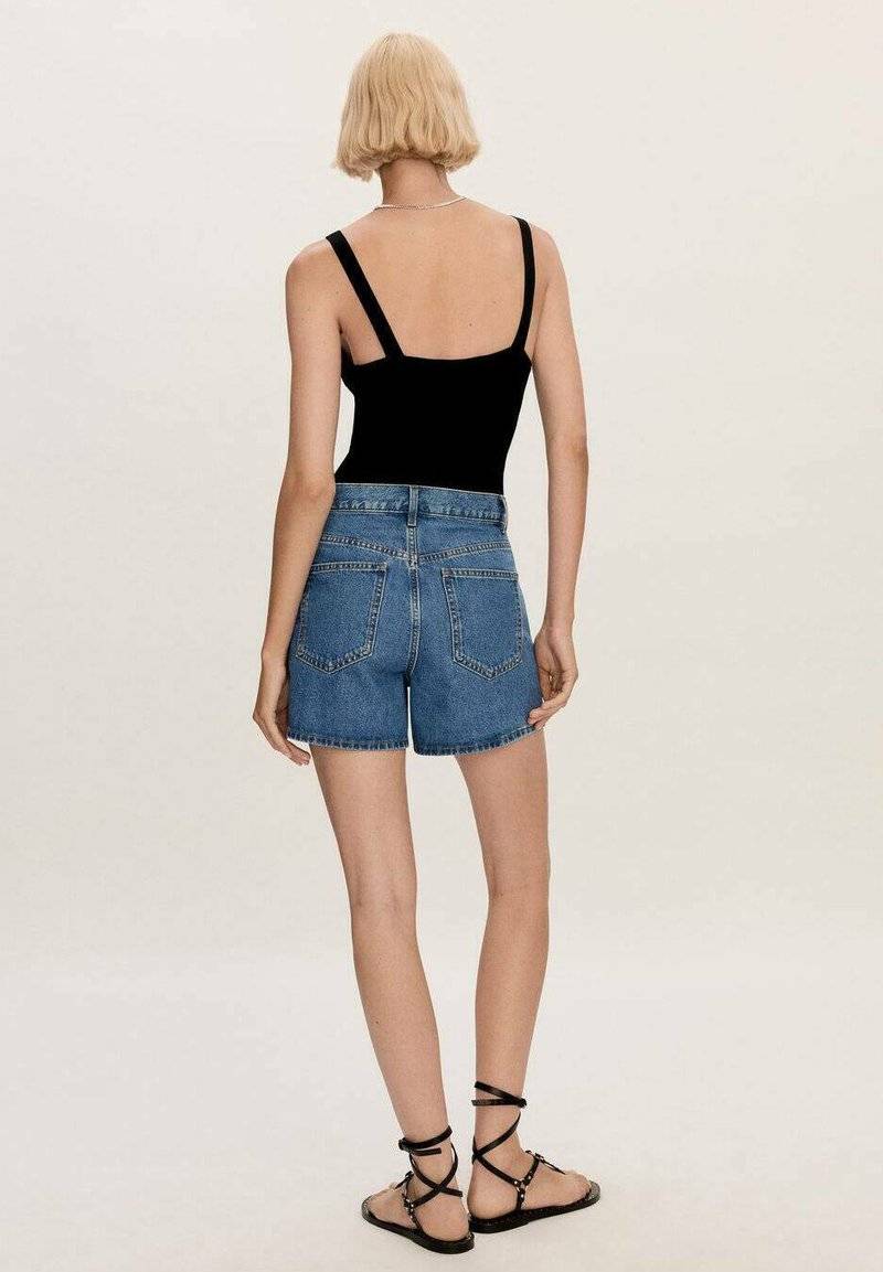 Mango Mango ZOE - Denim shorts - bleu moyen Fabrikverkauf