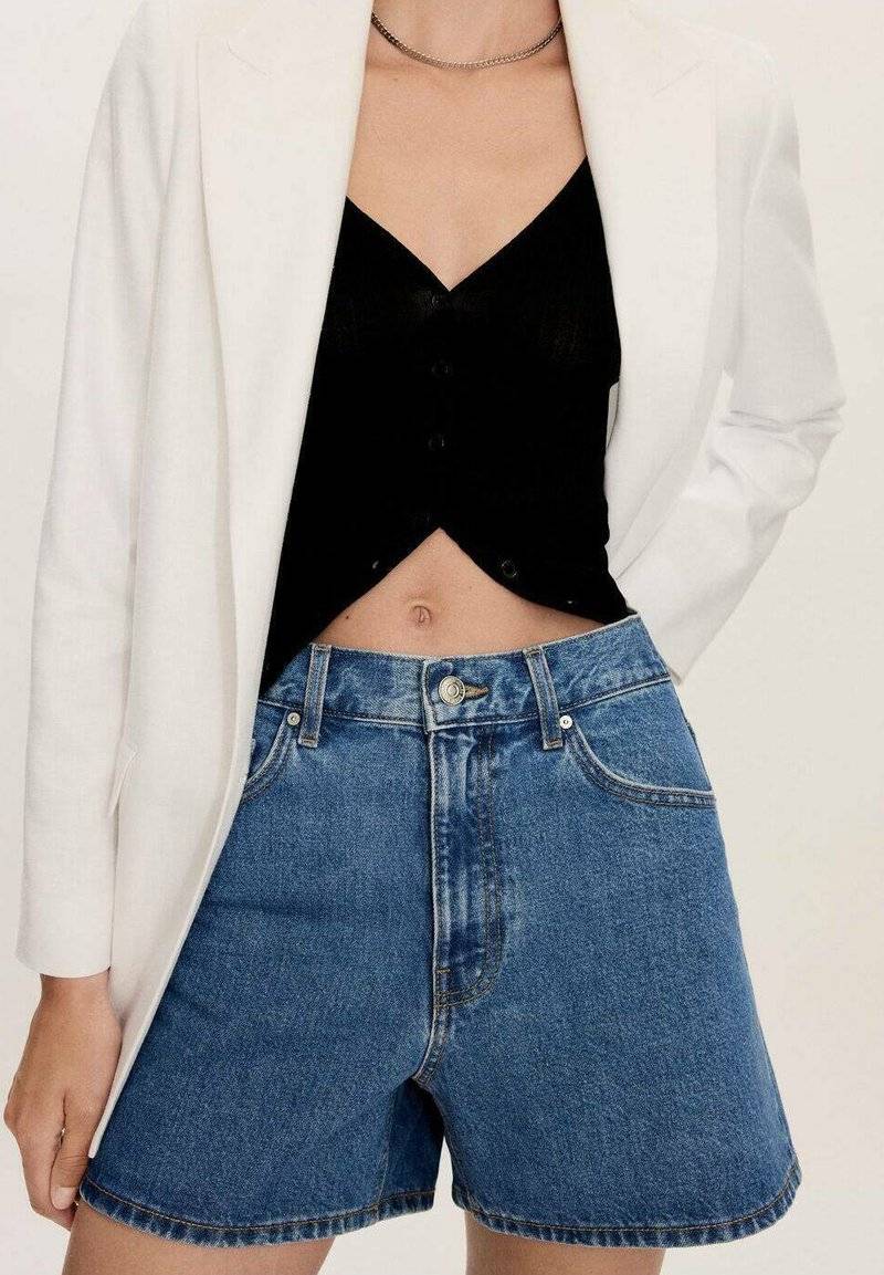 Mango Mango ZOE - Denim shorts - bleu moyen Fabrikverkauf