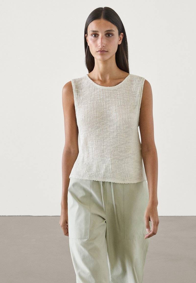 Massimo Dutti Massimo Dutti SLEEVELESS - Top - light brown Fabrikpreis