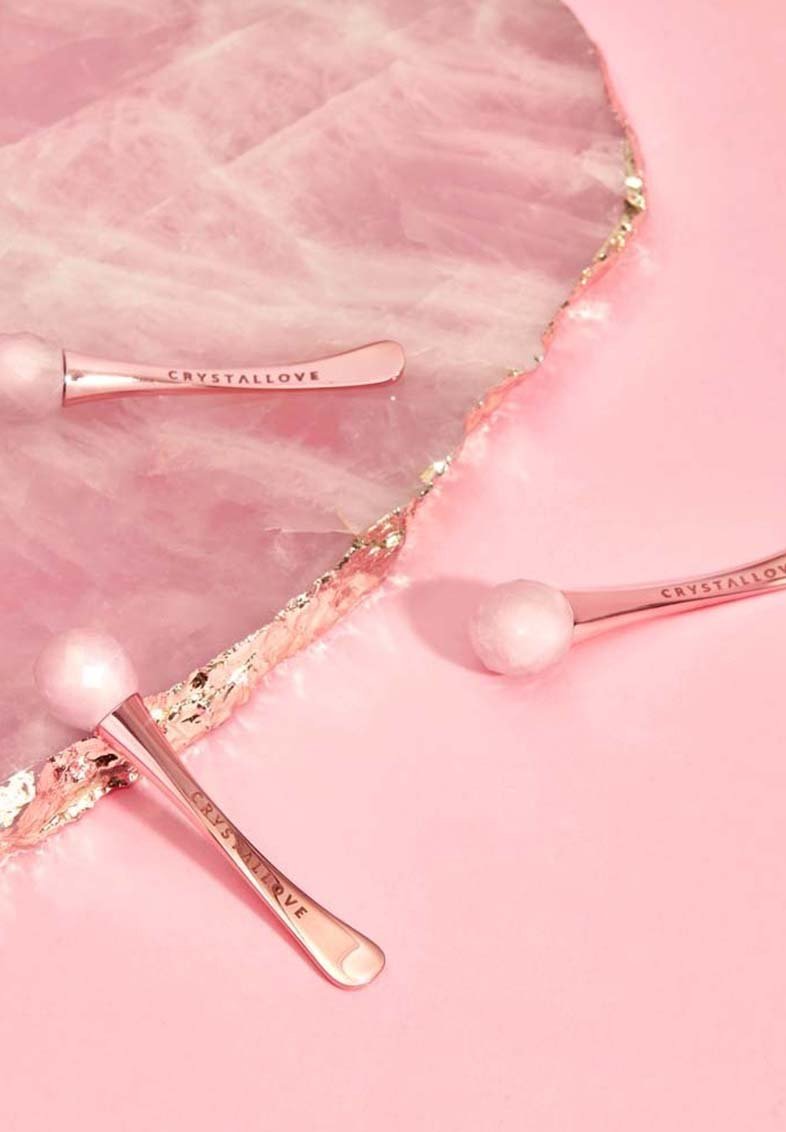 CRYSTALLOVE CRYSTALLOVE ROSE QUARTZ 3D EYE MASSAGER - Skincare tool - gold Bestseller