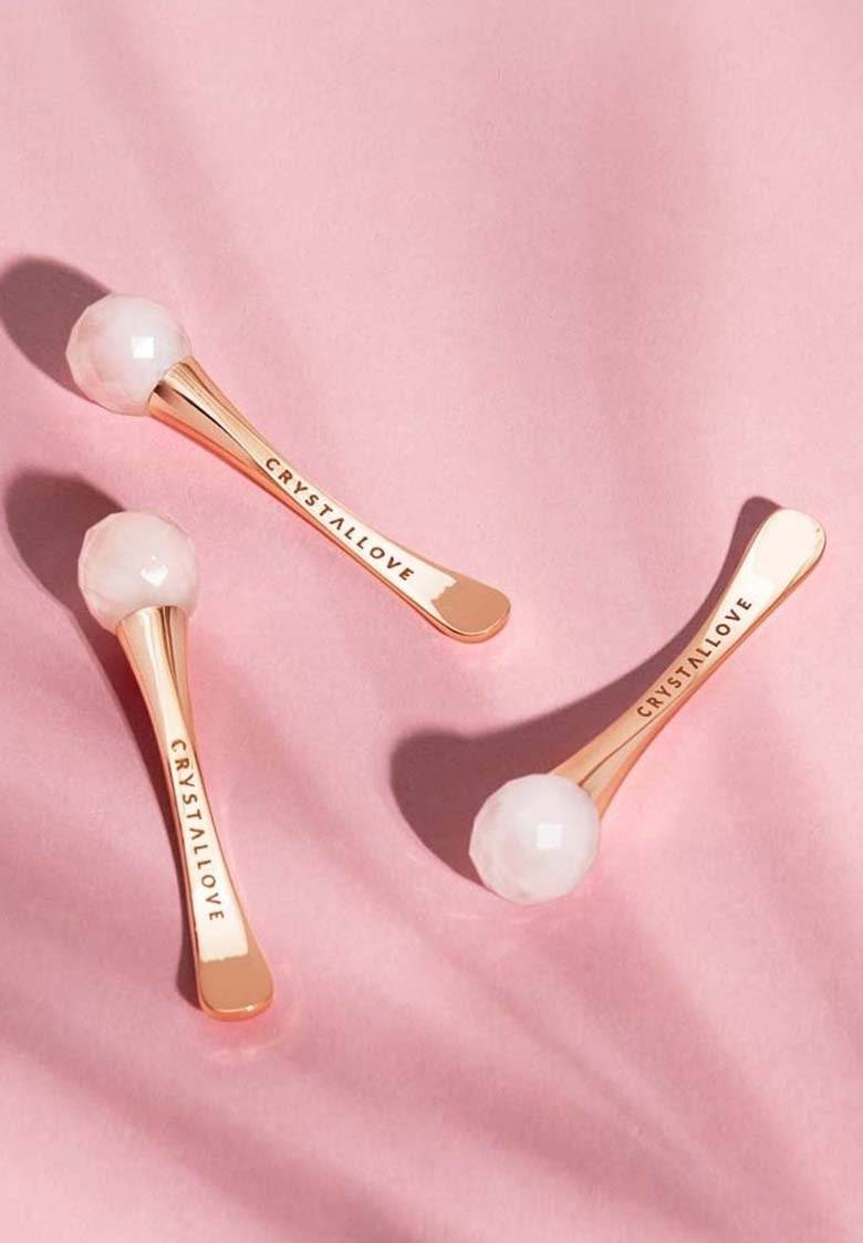 CRYSTALLOVE CRYSTALLOVE ROSE QUARTZ 3D EYE MASSAGER - Skincare tool - gold Bestseller