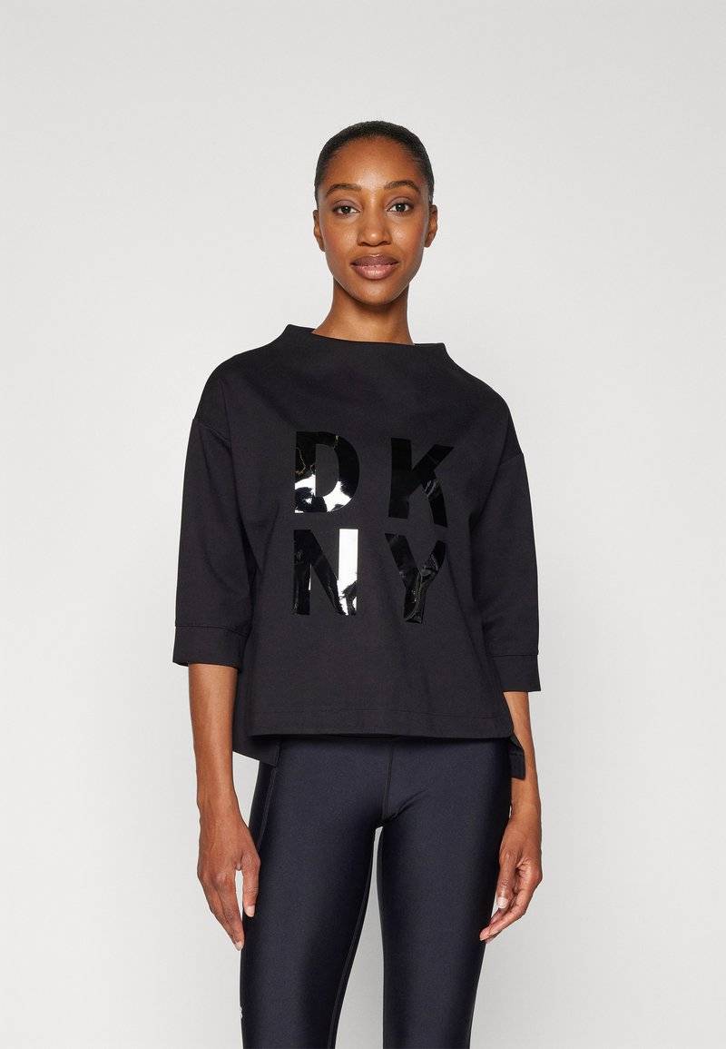 DKNY DKNY STACKED LOGO POPOVER - Long sleeved top - black Speichern exportieren