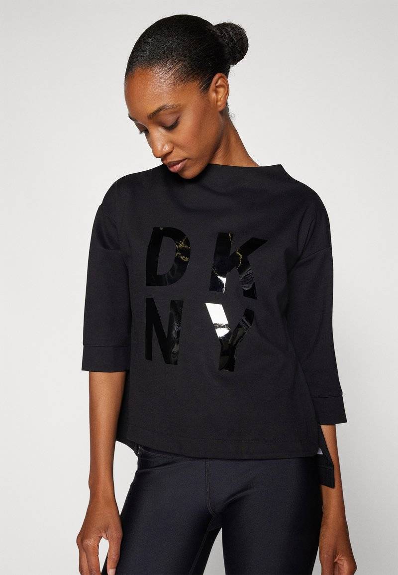 DKNY DKNY STACKED LOGO POPOVER - Long sleeved top - black Speichern exportieren