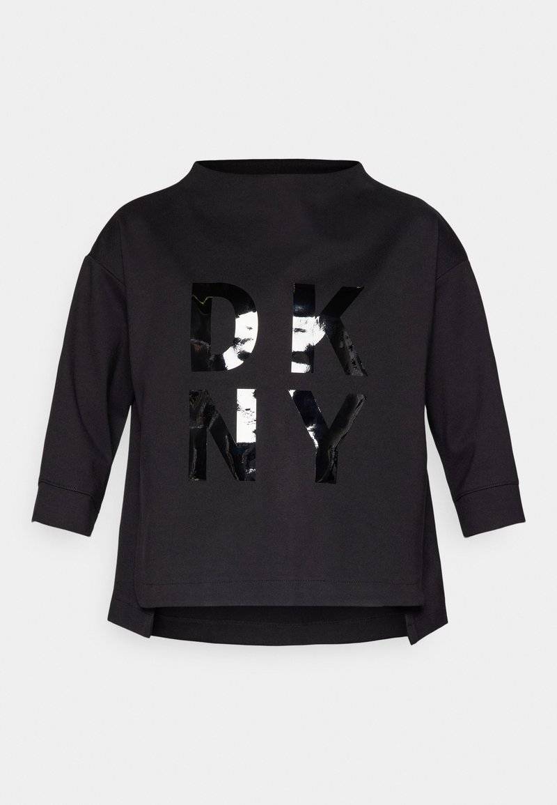 DKNY DKNY STACKED LOGO POPOVER - Long sleeved top - black Speichern exportieren