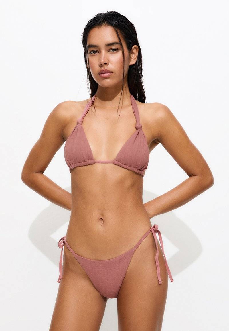PULL&BEAR PULL&BEAR TEXTURED - Bikini bottoms - light pink Online Shopping