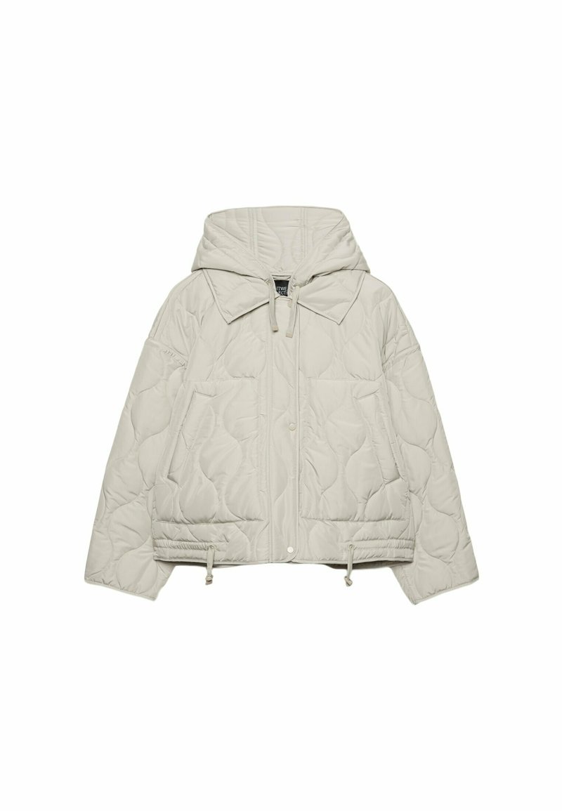 Stradivarius Stradivarius PUFFER - Winter jacket - white Jubiläumsangebot