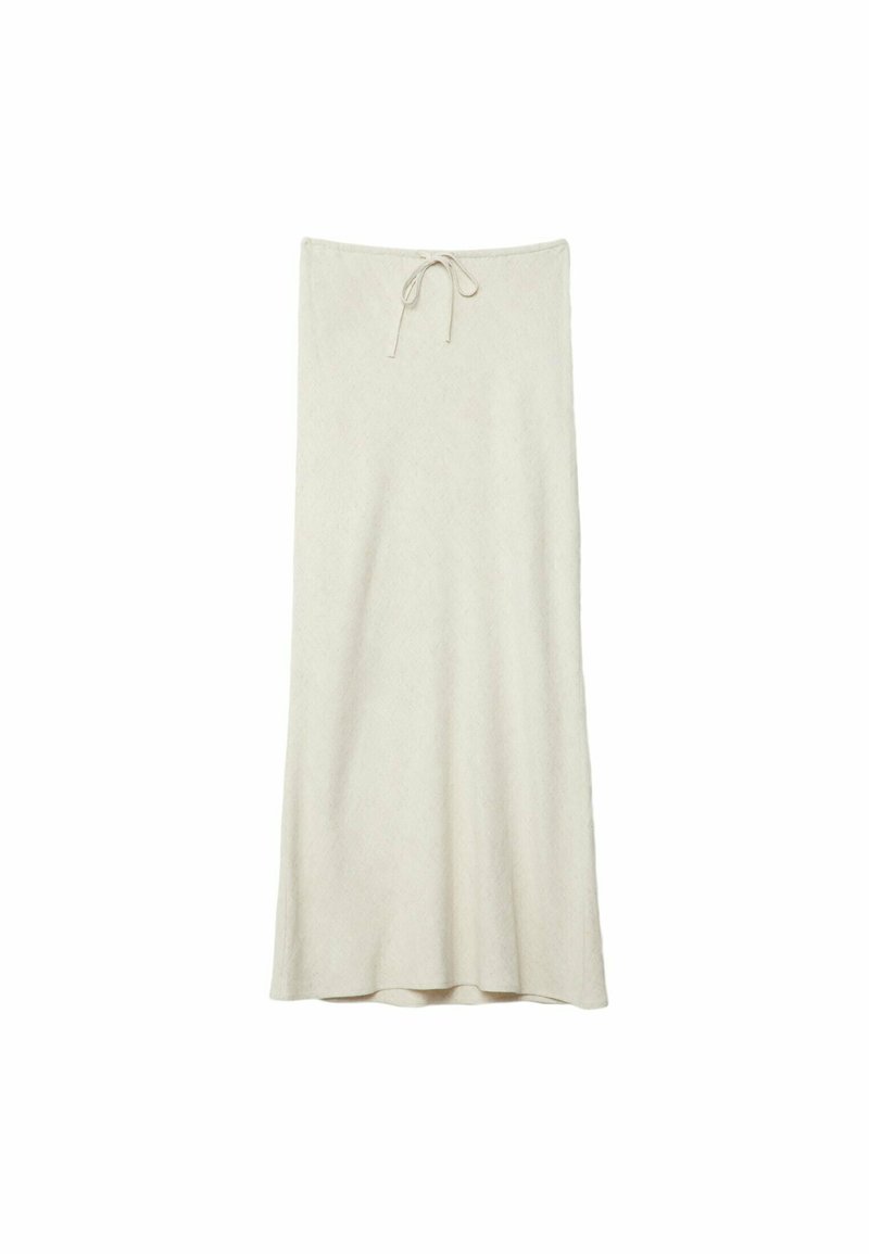 Stradivarius Stradivarius DRAWSTRING MIDI - Maxi skirt - stone Exklusive Angebote