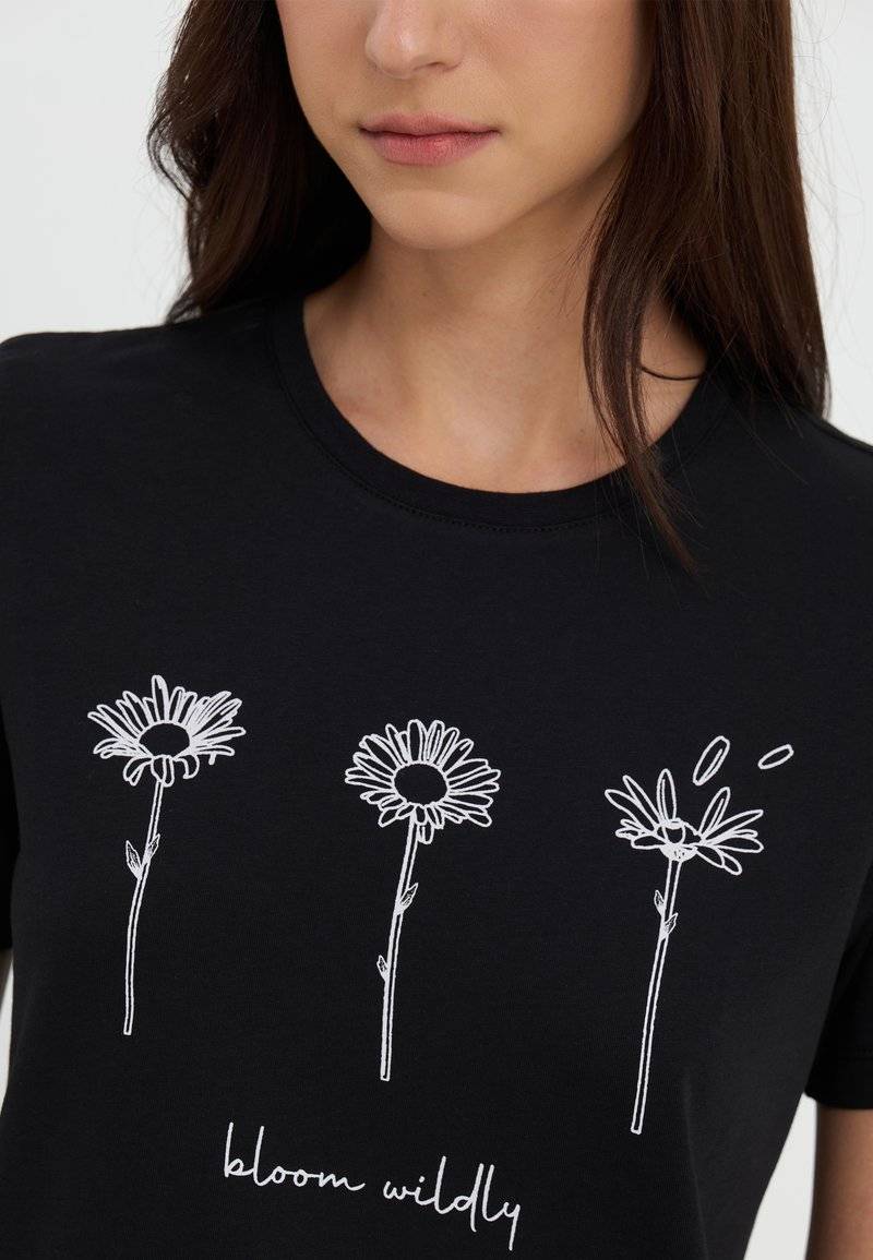 Even&Odd Even&Odd Print T-shirt - black Saisonale Angebote