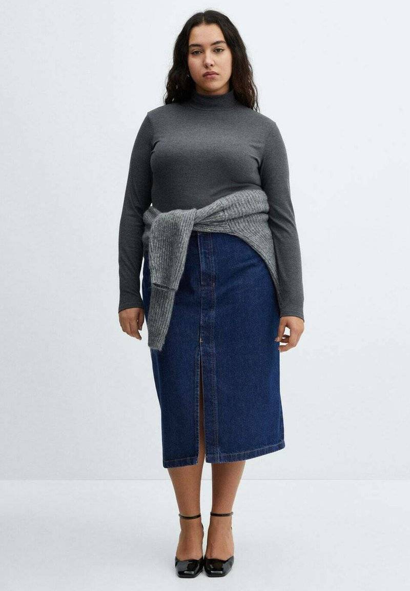 Mango Mango SOLEIL - Pencil skirt - blu scuro Tiefpreis