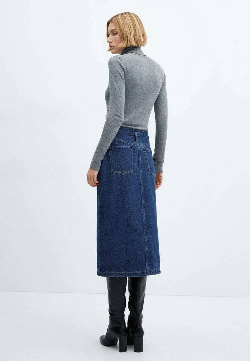 Mango Mango SOLEIL - Pencil skirt - blu scuro Tiefpreis
