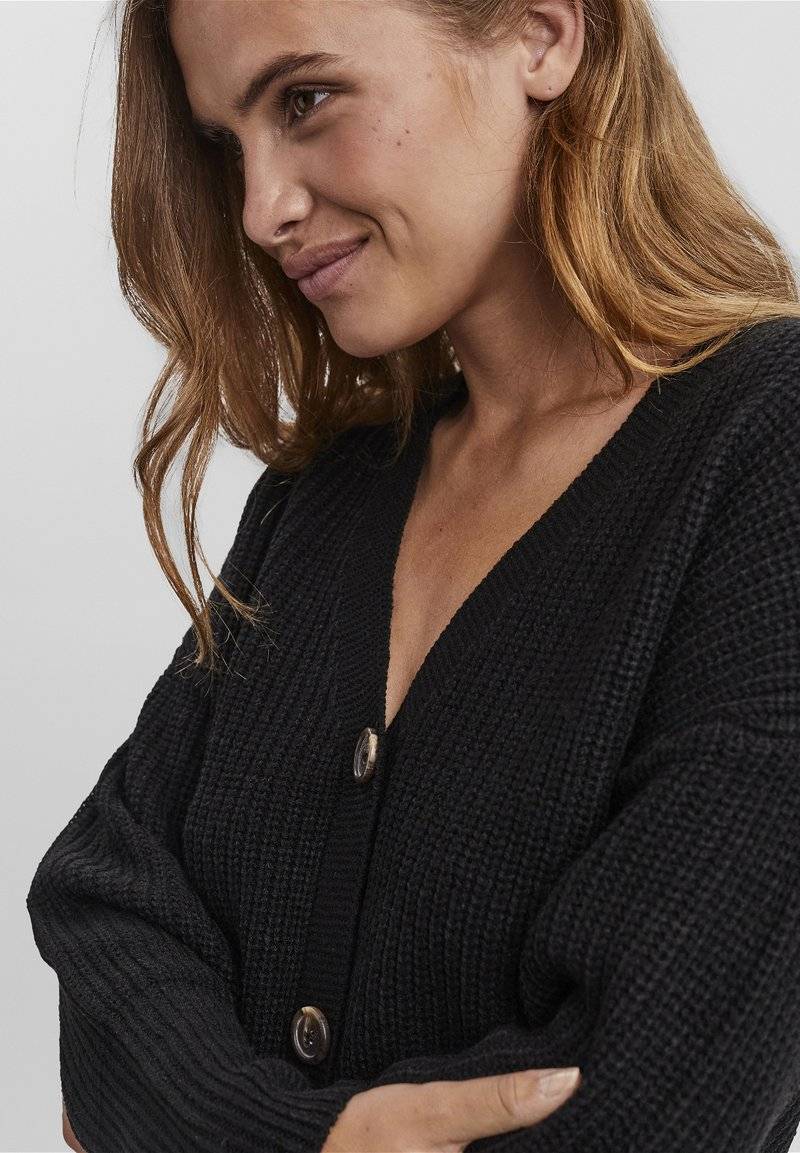 Vero Moda Vero Moda VMLEA VNECK - Cardigan - black Neueste Stile