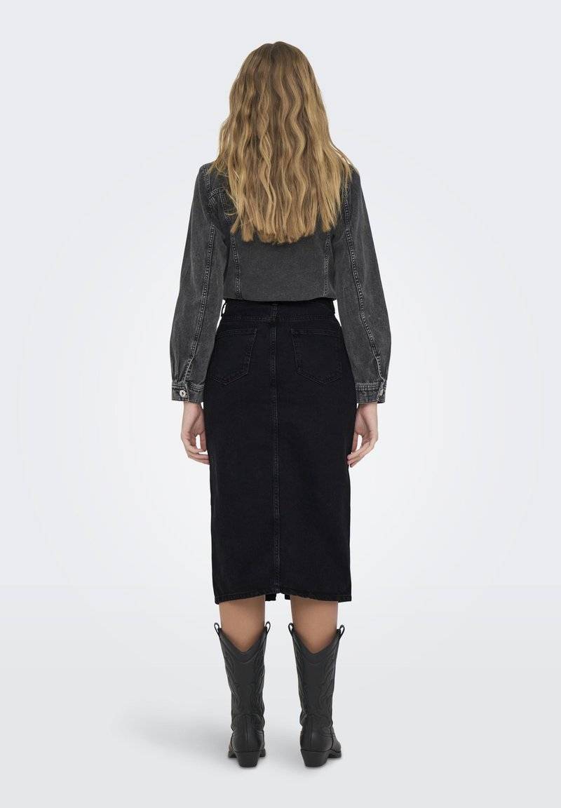 ONLY ONLY ONLBIANCA REA NOOS - Denim skirt - washed black Letzte 2 Tage