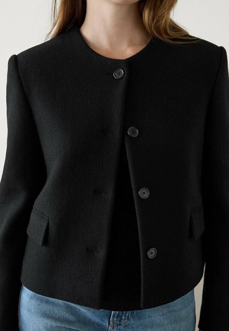 Massimo Dutti Massimo Dutti WITH CREW NECK - Blazer - black Letzter Tag