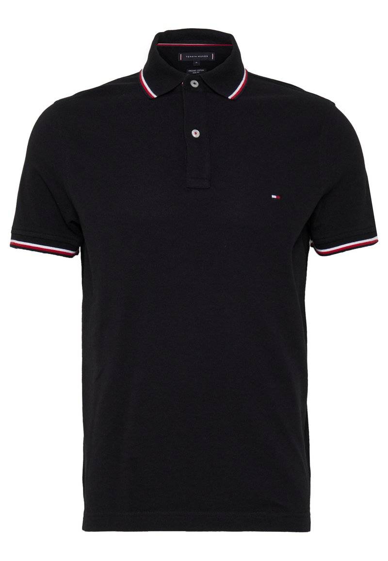 Tommy Hilfiger Tommy Hilfiger TIPPED SLIM - Polo shirt - black Sonderangebot der Fabrik